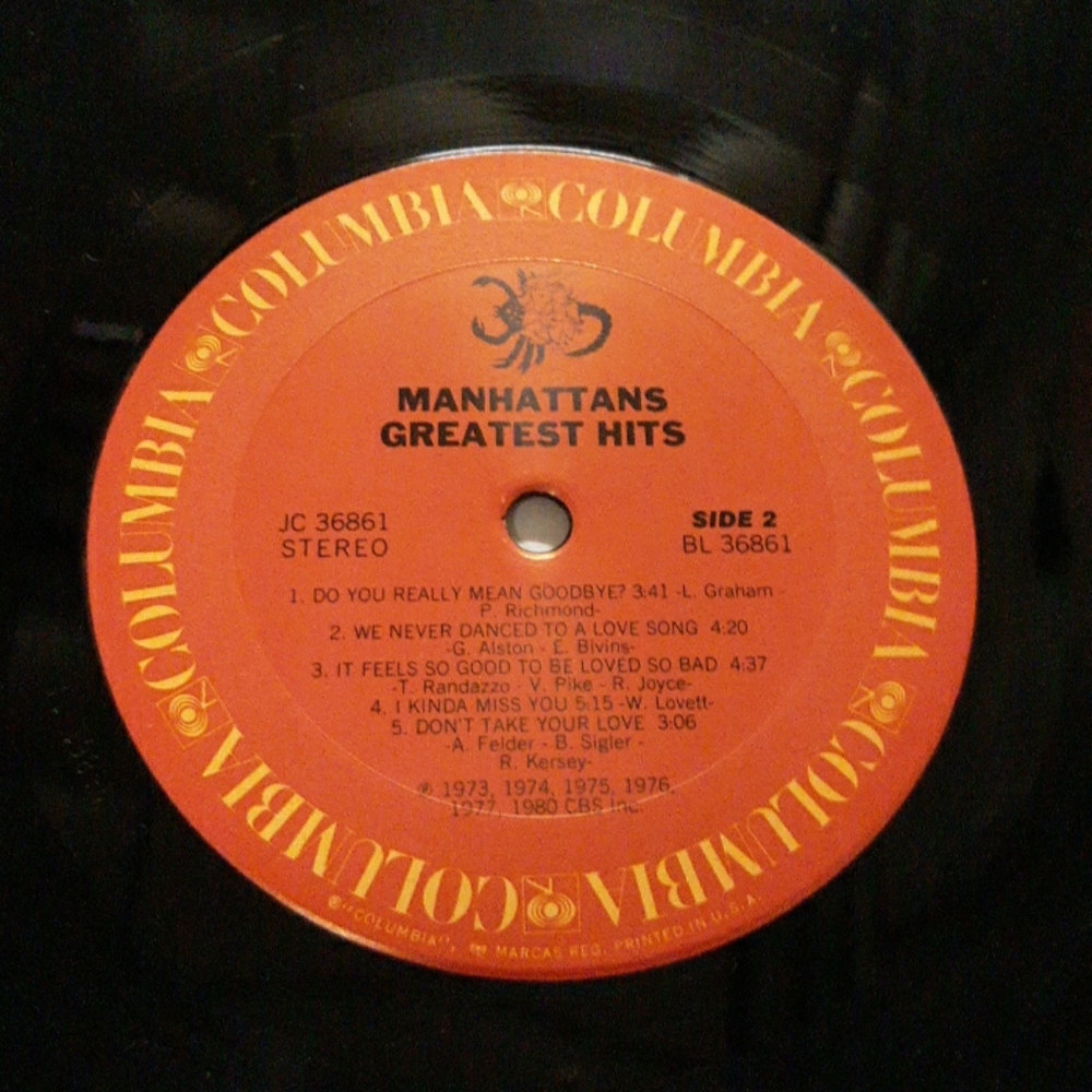 1980 Manhattans Vinyl - Picture 7 of 8